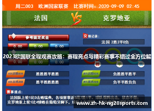 2023欧国联全程观赛攻略：赛程亮点与精彩赛事不错过全方位解